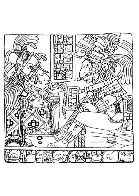 Maya art british museum - 9 - Mayans & Incas Coloring Pages for Adults ...