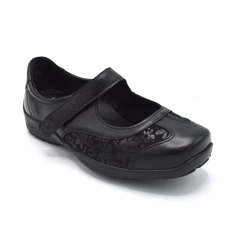 DB Winnipeg- Ladies Extra Wide Velcro Close - 6V Width Fitting - Black ...