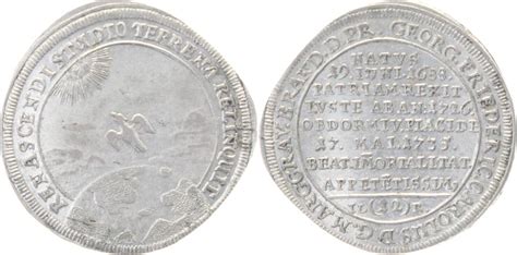 Brandenburg Bayreuth Doppel Groschen 1 12 Taler 1735 Georg Friedrich