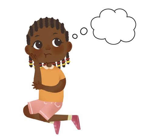 Black Woman Thinking Clip Art