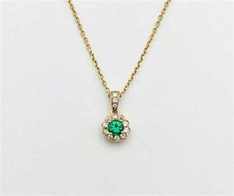 Emerald & Diamond Necklace - Cross Jewelers