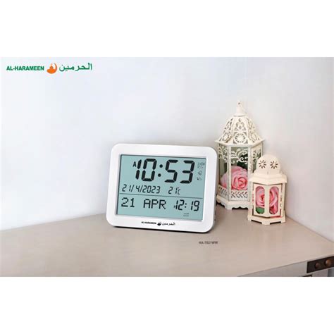 AL HARAMEEN HA 7021 Horloge De Table Et Murale Pour Les Heures De