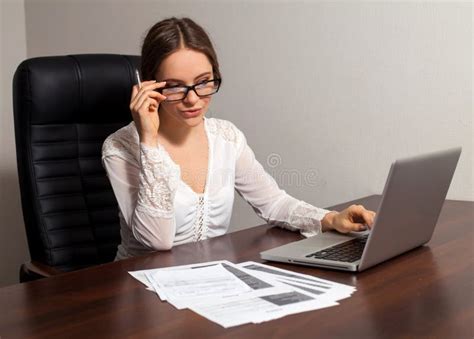 Woman Boss Works in the Office Stock Photo - Image of adult, desk: 69882410