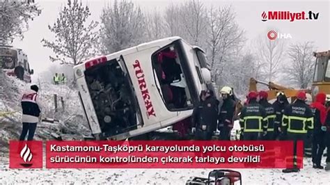 Kastamonu Da Otob S Devrildi Ekipler Olay Yerinde Dailymotion Video