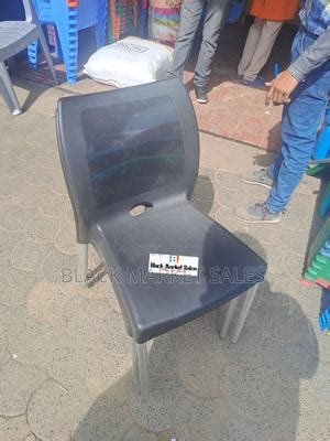 Black Armless Plastic Chair With Metal Legs In Nairobi Central