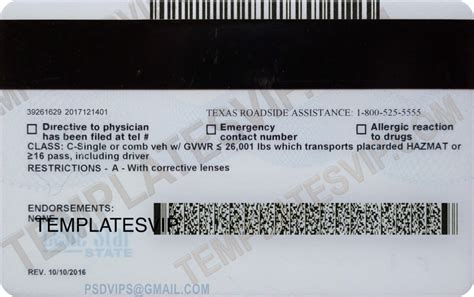 Texas (TX) – Driver’s License PSD Template Download 2022 – Templates drivers licenses premium