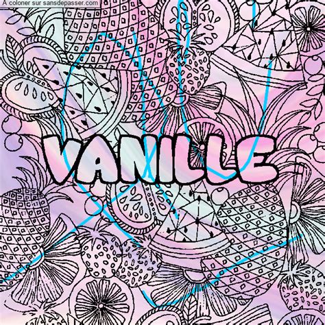 Dessin Colori Coloriage Pr Nom Vanille D Cor Mandala Fruits Par