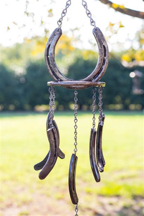 Rustic Horseshoe Wind Chime With Horse Wind Catcher Etsy In 2021