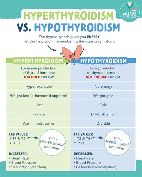 Nursing Notes Hyperthyroidism Vs Hypothyroidism Artofit