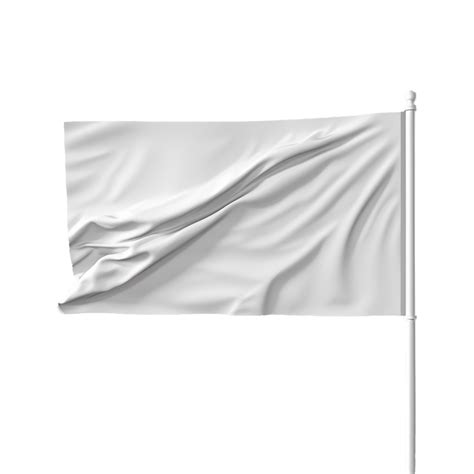 AI generated Blank white flag waving isolated on transparent background ...