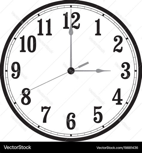 Clock with movable hands Royalty Free Vector Image