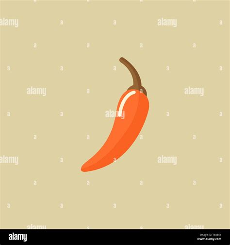 Hot Pepper Food Flat Icon Stock Photo Alamy