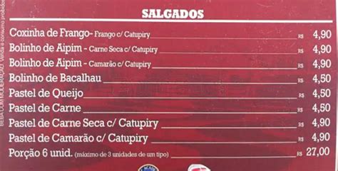 Menu Em Quiosque Chopp Brahma NORTE SHOPPING RIO DE JANEIRO Pub Bar