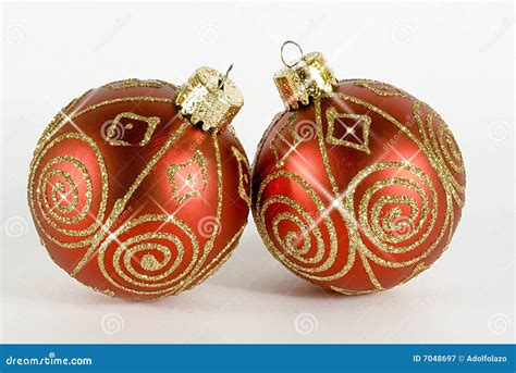 Xmas Balls stock image. Image of festive, white, gilded - 7048697