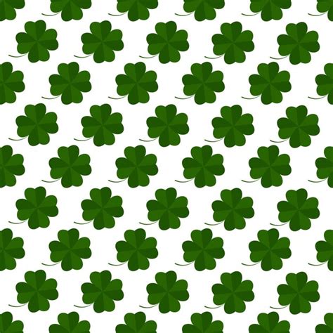 Premium Vector Green Clover Seamless Pattern