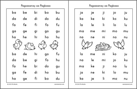 Worksheet For Grade 1 Filipino Pagbasa Brazil Network