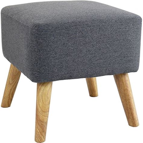 Pouf repose pieds design scandinave LUPIO gris foncé