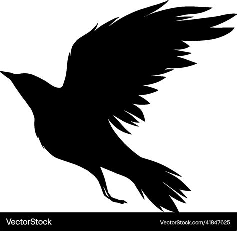 Crow silhouette Royalty Free Vector Image - VectorStock