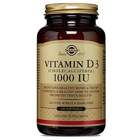 Vitamin D3 Cholecalciferol 1000 Iu Softgels Holly Hill Vitamins