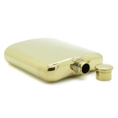 Gold 6oz Hip Flask Whiskey Flask