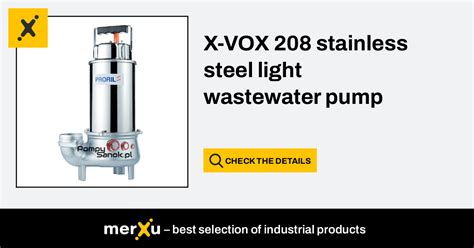 Proril X Vox Stainless Steel Light Wastewater Pump Merxu