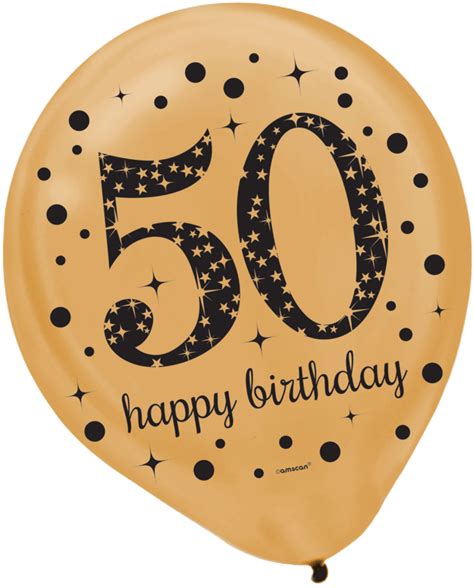 Sparkling Celebration 50th Birthday Balloons 15 Pc Party City