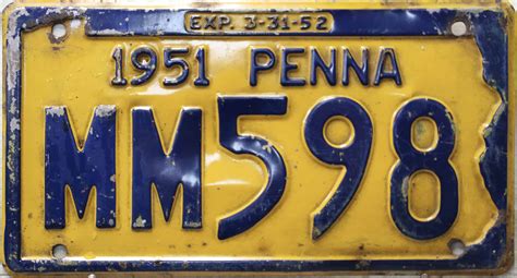 MM598 - Pennsylvania - 1951 | Great American Plates