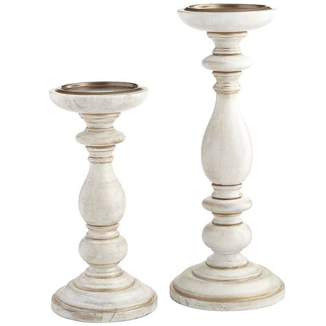 White Wooden Candle Holders At Pier 1 White Lamps Candle Holders