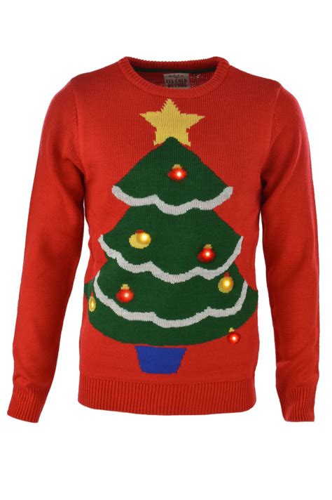 Threadbare Mens New Christmas Tree Festive Xmas Jumper Sweater