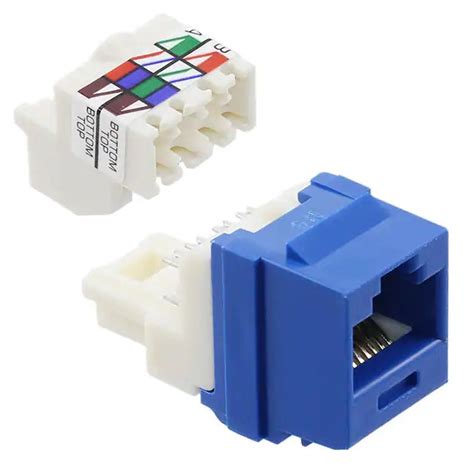 MODULO JACK RJ 45 HEMBRA CAT 6 UTP COLOR AZUL PANDUIT NETKEY Compukaed