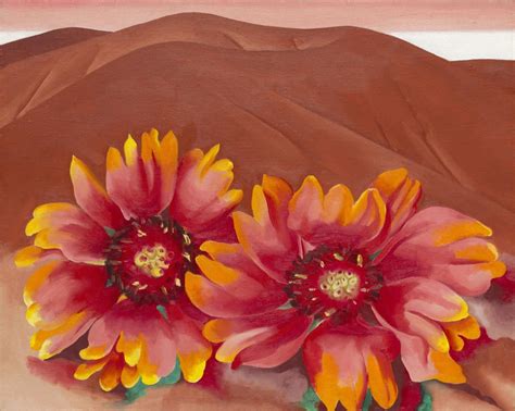 Georgia Okeeffe Red Hills With Flowers 1937 Artsy