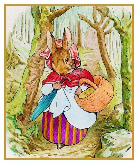 Beatrix Potter Mrs Rabbit Goes Market Counted Cross Stitch Chart