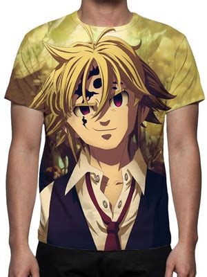 Camisa Camiseta Preta Meliodas Nanatsu No Taizai Hd Compre Produtos