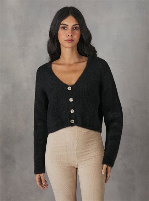 Soft Touch Cropped Cardigan Alcott Womens Sweaters