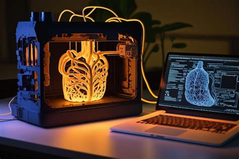 Premium Photo Creating Artificial Heart Medical D Printing Of Heart