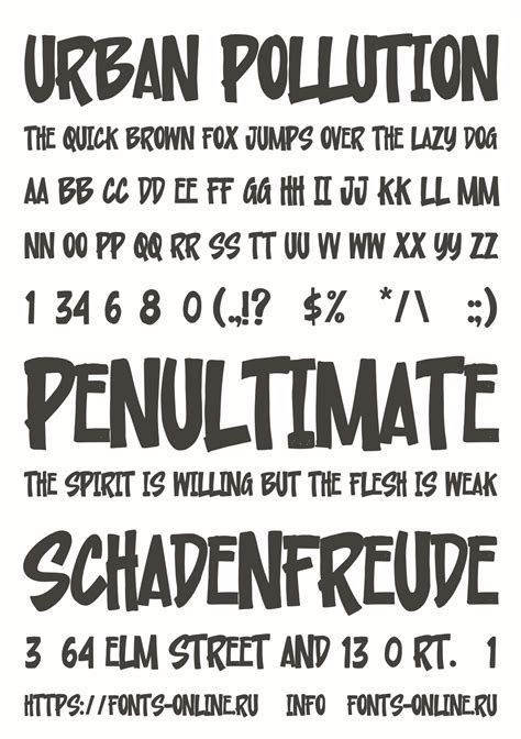 Urban Pollution шрифт