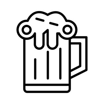 Beer Line Icon Vector Beer Icon Alcohol Beer Png And Vector With