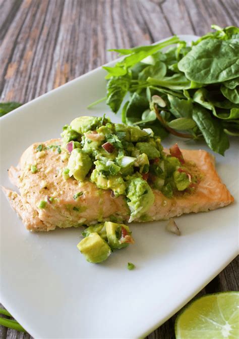 Baked Salmon With Avocado Pico De Gallo