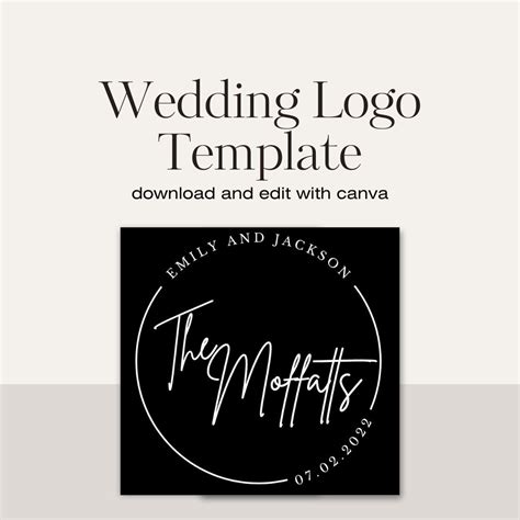 Wedding Logo Canva Template - Etsy