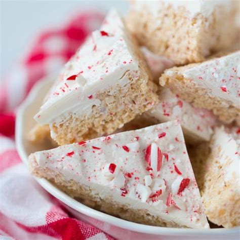 Peppermint Bark Rice Krispie Treats Your Cup Of Cake