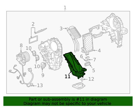 2021 2023 GM Heater And Air Conditioning Evaporator And Blower Lower