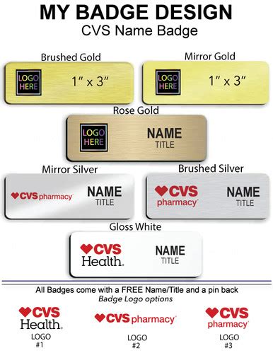 CVS Name Badges | MYBADGEDESIGN.COM