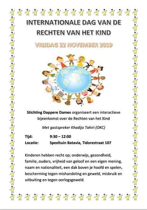 Activiteit Internationale Dag Van De Rechten Van Het Kind