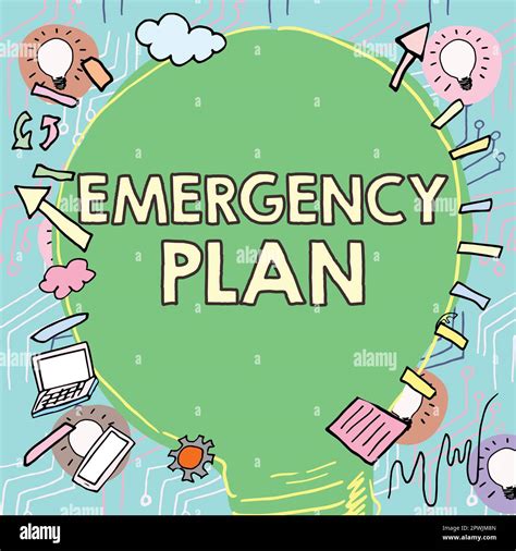 Text Sign Showing Emergency Plan Business Concept Procedures For Response To Major Emergencies