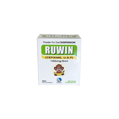 Ruwin 100mg/5ml Suspension 30 ml - Uses, Formula, Side Effects