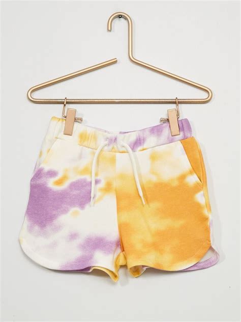 Short De Felpa Tie Dye Blanco Kiabi