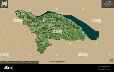 Thurgau Canton Of Switzerland Sentinel 2 Satellite Imagery Shape