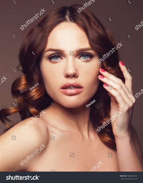 Beautiful Girl Long Wavy Hair Brunette Stock Photo Shutterstock