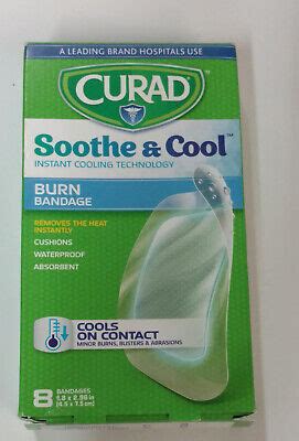 Curad Soothe & Cool Burn Bandages, 8 count | eBay