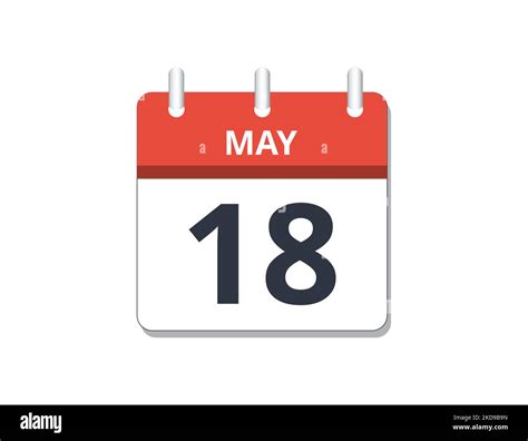 May Th Calendar Icon Vector Concept Of Schedule Business And Tasks